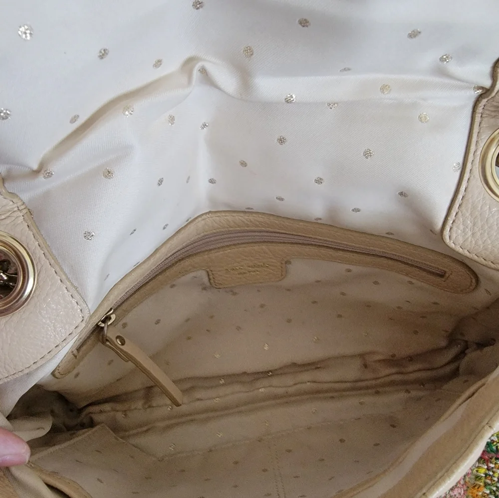 Kate spade Gold Chain Shoulder Bag beige Purse